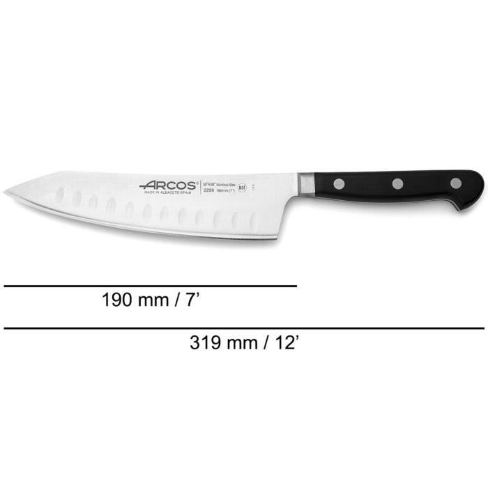 ARCOS Opera - Couteau Rocking Santoku (180 Mm)