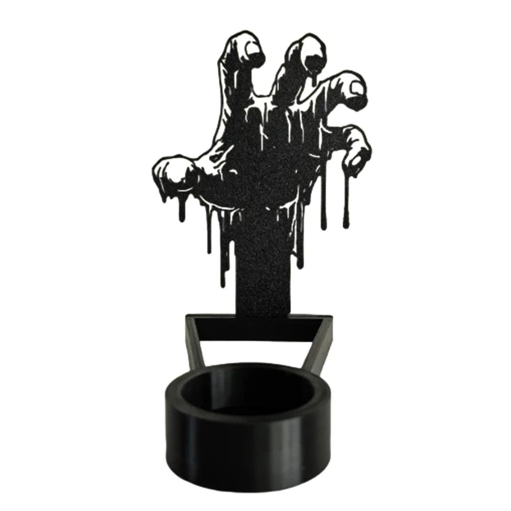 Halloween Horror Candle Holder Foldable Creative Candlestick Ornament Fun Creepy Desktop Decoration Atmosphere Arrangement Craft