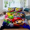 3D printed Super Mario World bedding set, a three-piece set including a printed duvet cover and pillowcases, available in adult