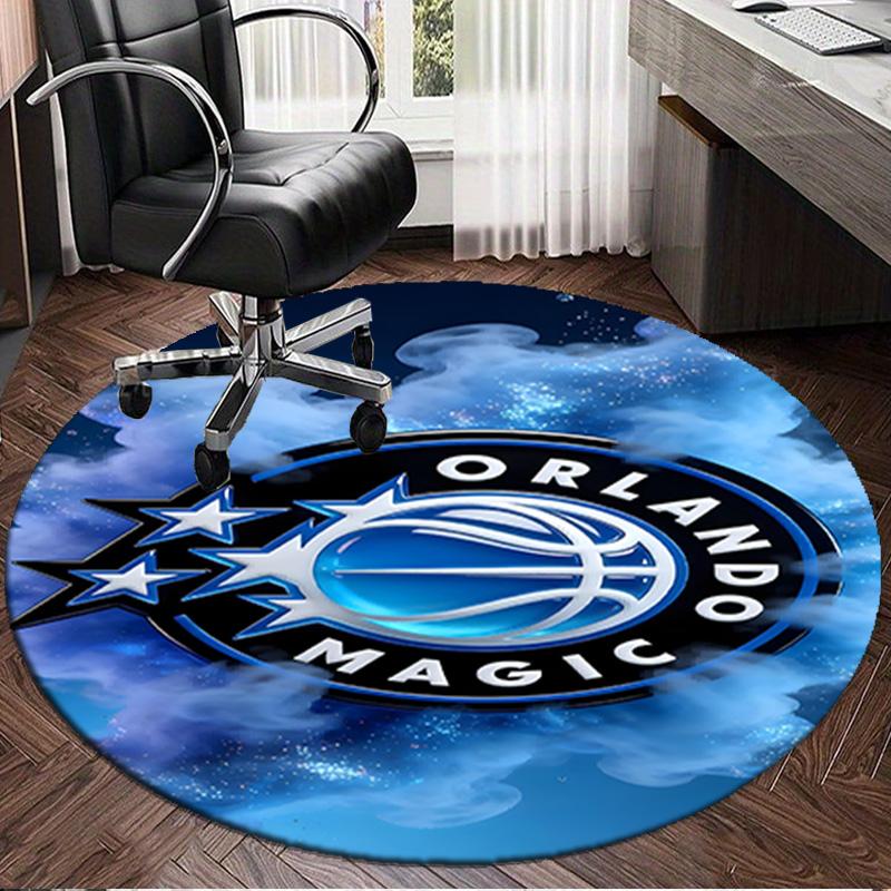 Orlando basketball Round Rug for Livingroom,Bedroom, Palyroom, Chair Rug, Area rug, Circle Carpet, Large Size Fan Christmas gift
