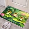 VIKAMA Cartoon Singing Frogs Printed Rug Gaming Room Mat Bathroom Rug Kitchen Mat Living Room & Bedroom Rug Home Decor