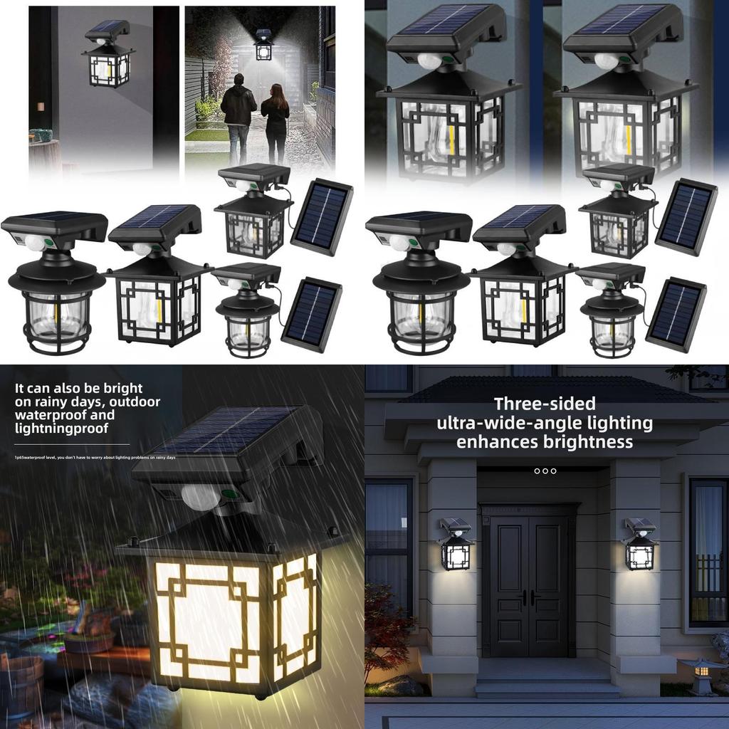 Led Solar Wall Light With Ip65 Waterproof Rating For Outdoor Pathway Use