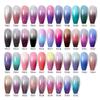 Bouncing Warm Glitter Powder Broken Diamond Glue, Bright And Explosive Glitter Phototherapy Glue Removable Color-Changing Nail Polish Glue Set