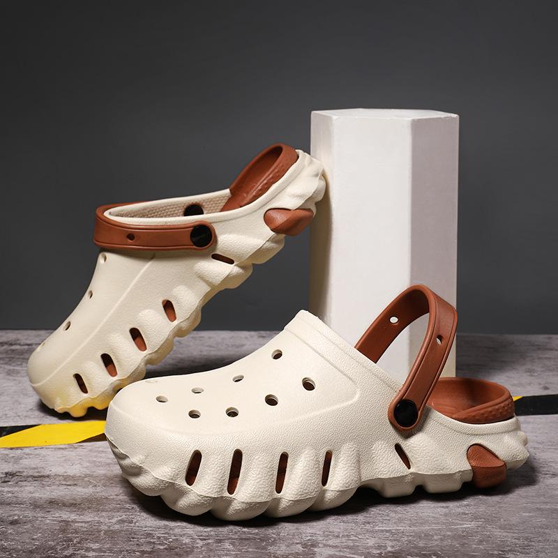 Unisex Summer Thick Sole Closed Toe Sandals - Soft Bottom Clog Beach Shoes