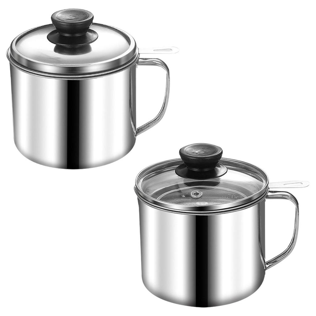 Bacon Grease Container Multiuse Convenient Leakproof Oil Storage Can Oil Strainer Deep Fryer for Kitchen Restaurant Household