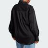 Adidas Originals Trefoil 3-Stripes Oversize Long Sleeve Shirt Women Tops Black IR9789