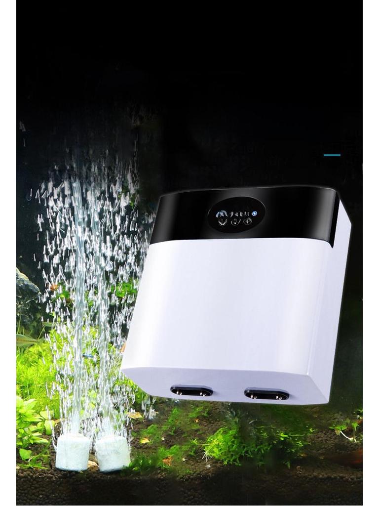 Pompă de oxigen silențioasă cu dublă utilizare Songbao: Oxigenator reîncărcabil AC/DC pentru acvarii