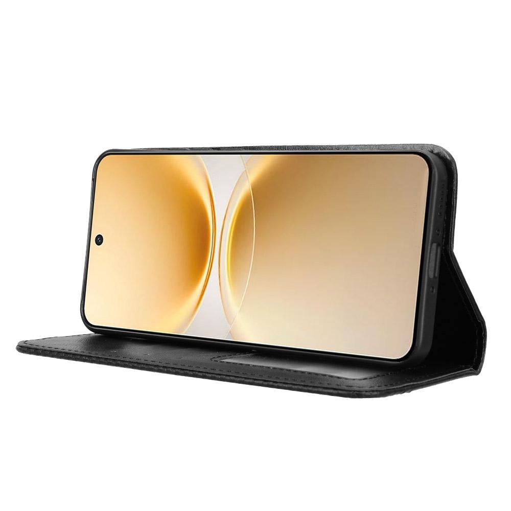 For vivo Y500 Pro 5G Leather Case Wallet Stand Retro Texture Phone Cover