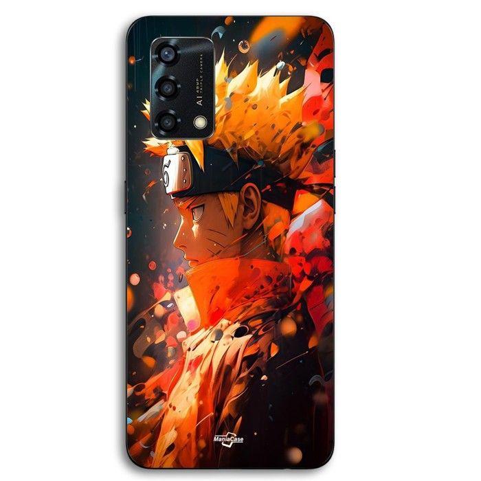 Coque pour téléphone - MANIACASE - Oppo A95 - Silicone TPU - Naruto Uzumaki - Noir
