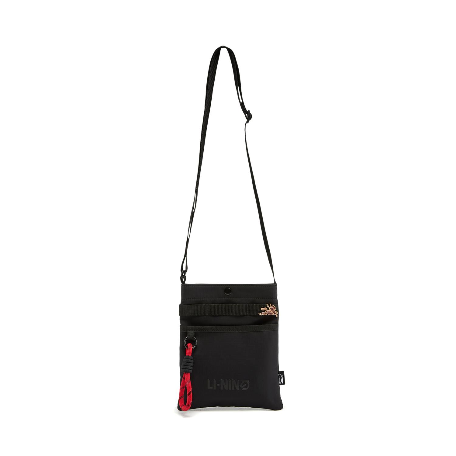 Li Ning China Culture Collection Versatile Crossbody Bags Unisex Black ABDW067-1