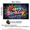 2D Flachdruck Geburtstagsbanner Bunter Neon Fotografie Hintergrund