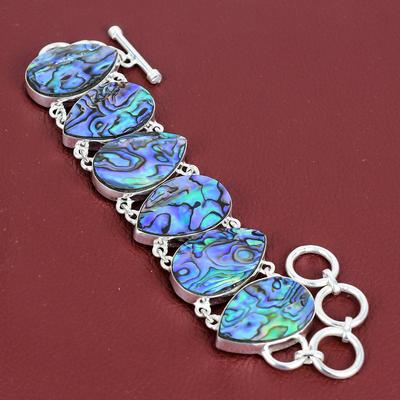 Abalone Shell Bracelet 925 Sterling Silver Bracelet Handmade Gemstone Jewelry Adjustable Chain Bracelet Brand New Bracelet Engagement Gifts