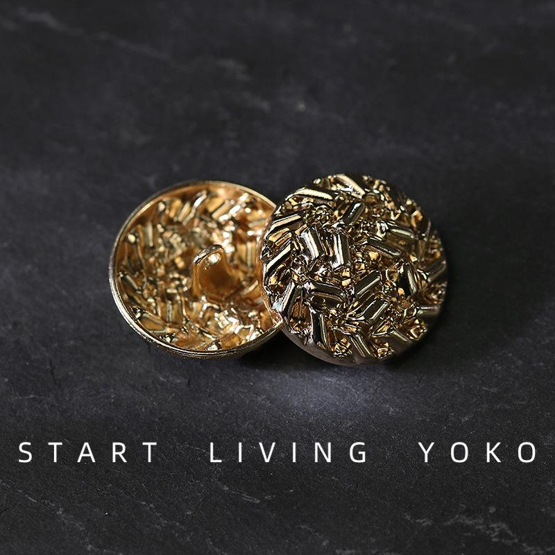 Blazer Suit Golden Settings For Clothing Handicraft Diy Crafts Garments Needlework Accessories Round Metal Sewing Buttons 6pcs