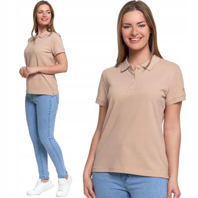 Women's Cotton Polo Shirt with Collar MORAJ 3XL BEIGE