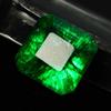 Natural Green Emerald Loose Gemstone Square Cut 9 Ct Colombian for Jewelry Making and Crafts
