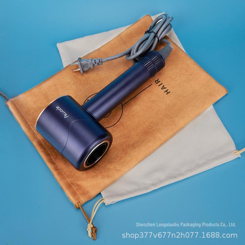 Soft Suede Drawstring Storage Bag for Hair Dryer Protection and Travel