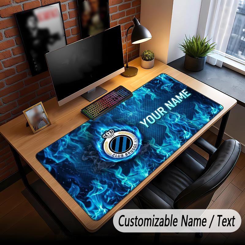 Large Mouse Pad Club Brugge FC Print Custom Name Text Desk Mat for Office Gaming