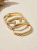18K Gold-Plated Stainless Steel Zirconia Diamond Clasp Bracelet - European & American Fashion Knotted Irregular Light Luxury Style.