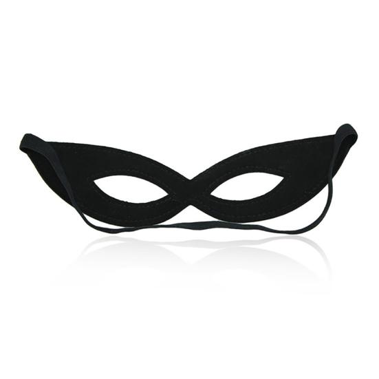 Elegante Unisex Schwarze Kunstleder Maske Halloween Cosplay Superhelden Party Kostüm