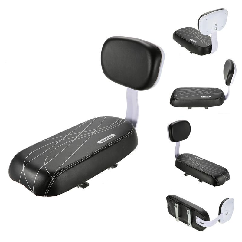 New Bicycle Rear Seat Saddle Soft Bicycle Child Seat With Back Rest With Handle Armrest Footrest Pedals Cycle Accessories Parts