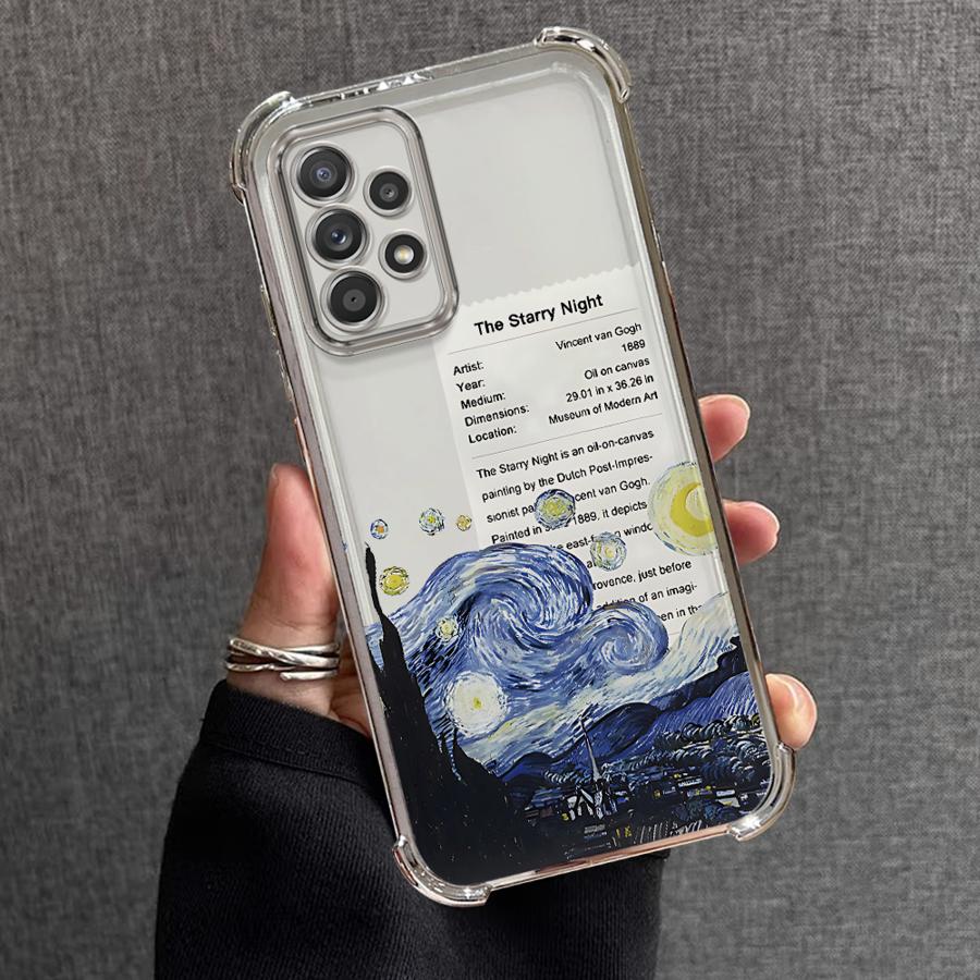 Van Gogh Art Case for Samsung Galaxy A15 A52 A17 A26 A13 A24 A33 A21s A25 A16 A35 A36 Soft Cover