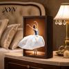 Creative Dress Design Tissue Box Walnut Wood Box, with Artistic Ballet Dancer Skirt Design, Multipurpose Paper Towel Holder for Home Decor Entryway