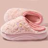 2025 Thick Sole Fluffy Slippers Women Comfy Warm Soft Sole Indoor Cotton Slippers Woman Winter Anti Slip Platform Slides Woman