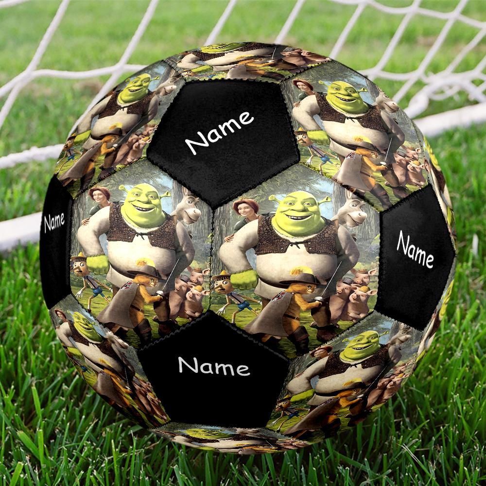 Custom Name Shrek Theme Size 5 Soccer Ball, Suitable for Both Indoor and Outdoor Matches, a Gift Suitable for Everyone.
