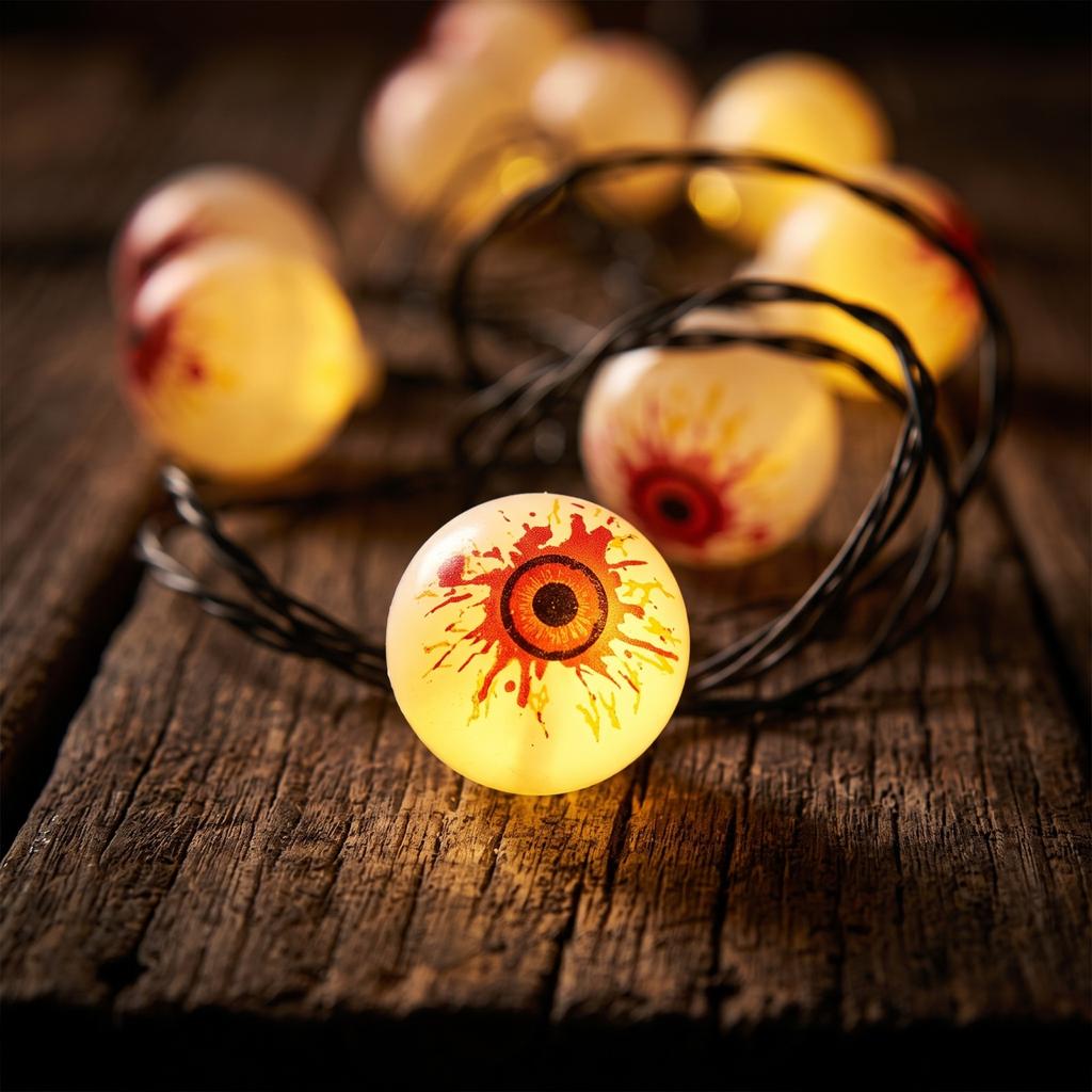 Halloween Eye String Lights, 10FT LED Decorative Night Lights for Indoor Outdoor Party House Decor