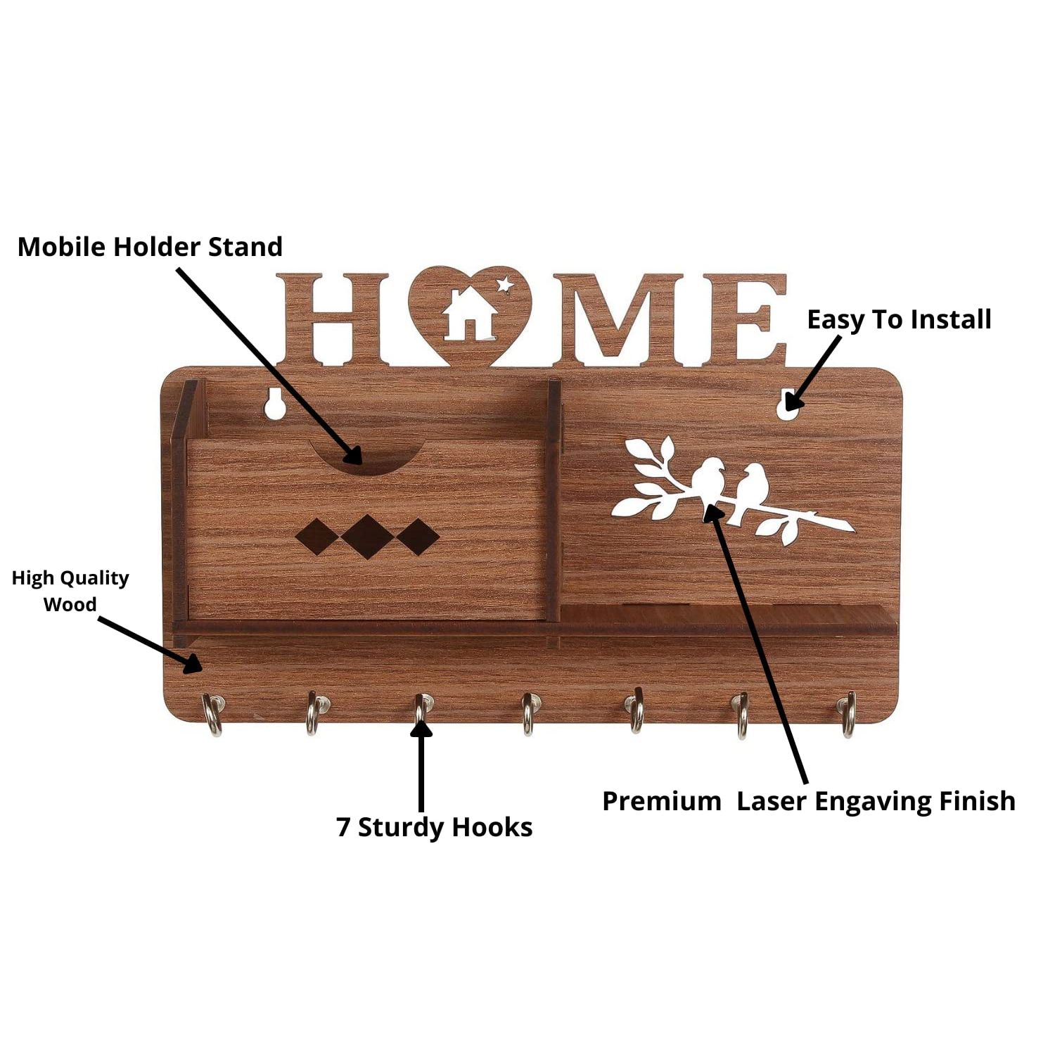 Деревянная полка с матовой отделкой — фото 5