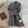 New Knitted Scarf Men's and Women's Student Couple Thickened Wool Scarf Korean ins Wind Wool Shawl