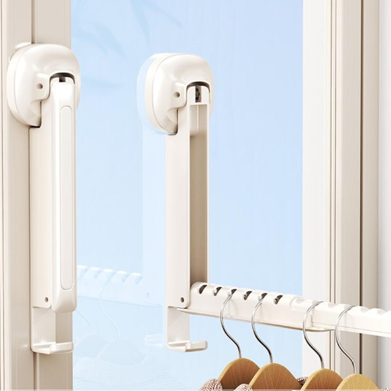 Drying Rack with Suction Cup Foldable Retractable Portable Clothes Drying Folding Clothes Racks Folding Wall-mounted Clothes