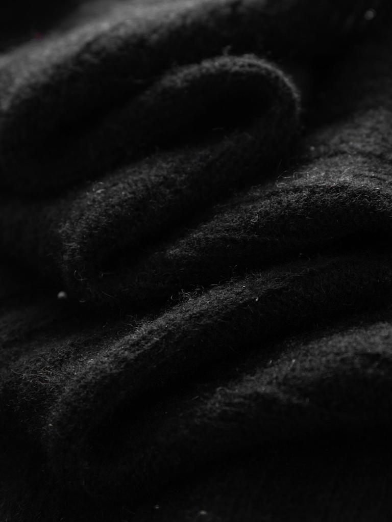 Women's Cashmere Round Neck Sweater - Autumn/Winter Soft Knit with Sequins, Long Sleeve Base Layer