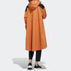 adidas Sportieve Capuchon Windjack Lange Jas Dames Bovenkleding Kaki-Bruin ED1409