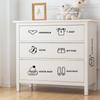 Wardrobe Sticker Removable DIY Self Adhesive Closet Decal Underwear Classification 7 Pictures Clothes Label Tile Furniture