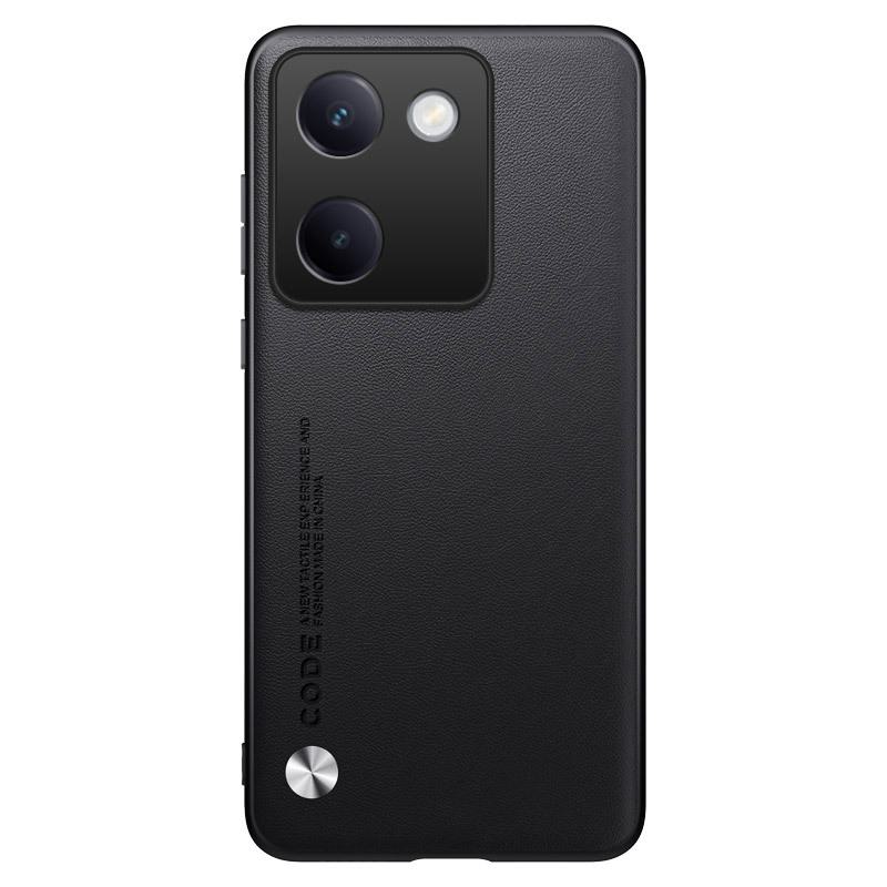 Vivo Y100 Schlichtes Lederetui - Sturzsichere Schutzhülle für Y78T1 und Y35, mit Kevlar Y77E Vollschale