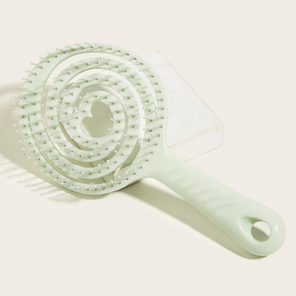 Relaxing Circular Massage Comb Portable Hollow Hair Combs Scalp Massage Brush Salon Styling Tools Solid Color Hair Brush