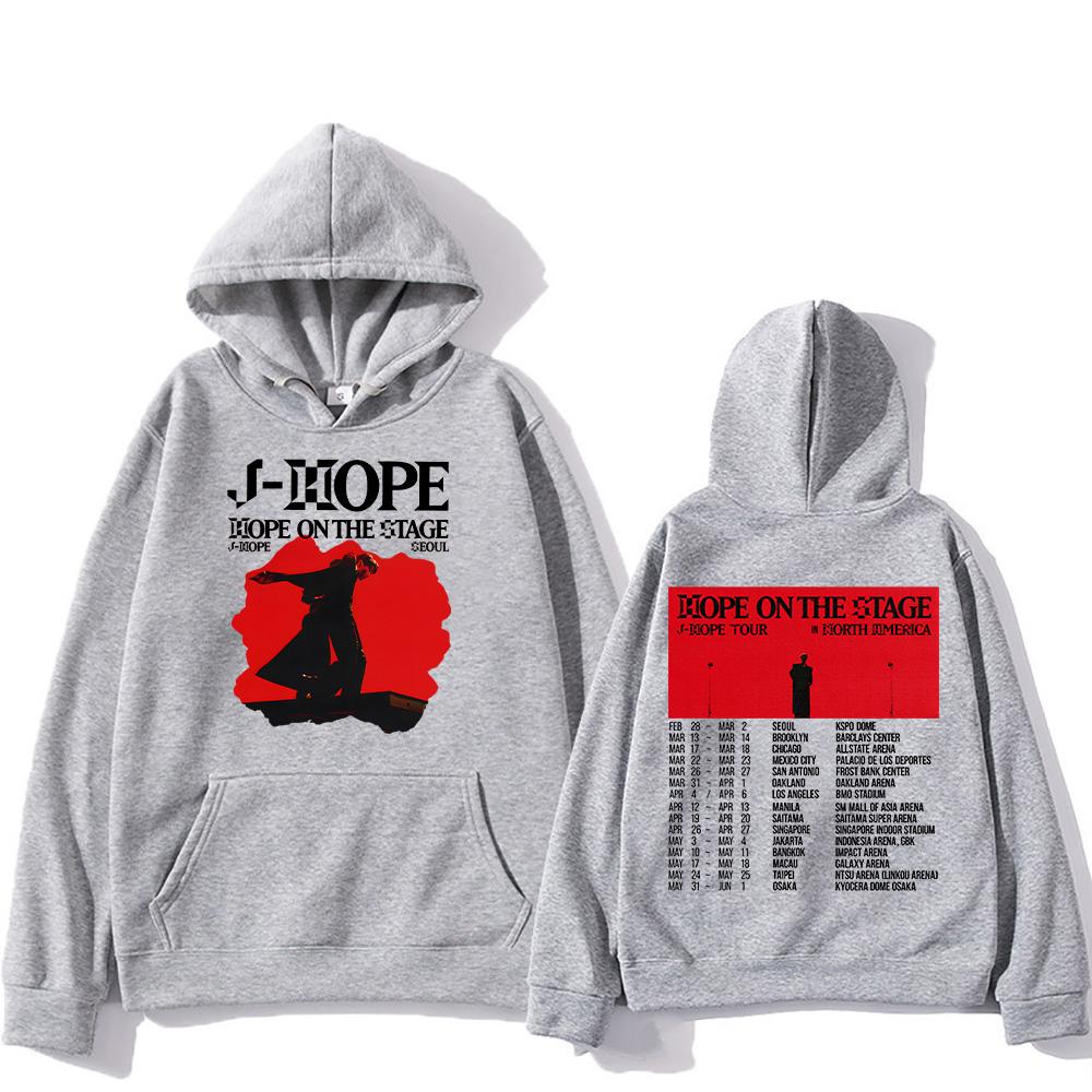 Kpop J-Hope Nové mikiny J-Hope Hope on The Stage Tour 2025 Mikiny Unisex Ležérní oblečení Hip Hopová móda Estetický pulovr