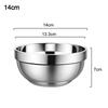 316 Stainless Steel Stainless Steel Bowls Double-layer Thick Durable Soup Rice Bowls Double-walled Insulated Bowl Kindergarten