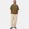 Carhartt WIP SS24 Marv Pant Solid Square Label Loose Fit Tapered Zip Casual Pants Men pants Khaki I033129-G1-06
