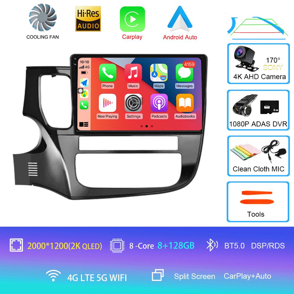 Android14 Carplay Auto Car Radio For Mitsubishi Outlander 3 GF0W GG0W 2012-2018 Multimedia GPS Video Player Stereo 2din Head