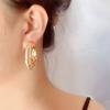Big earrings European and American big circle full of diamonds earrings female Internet celebrities exaggerated geometric earrings versatile
