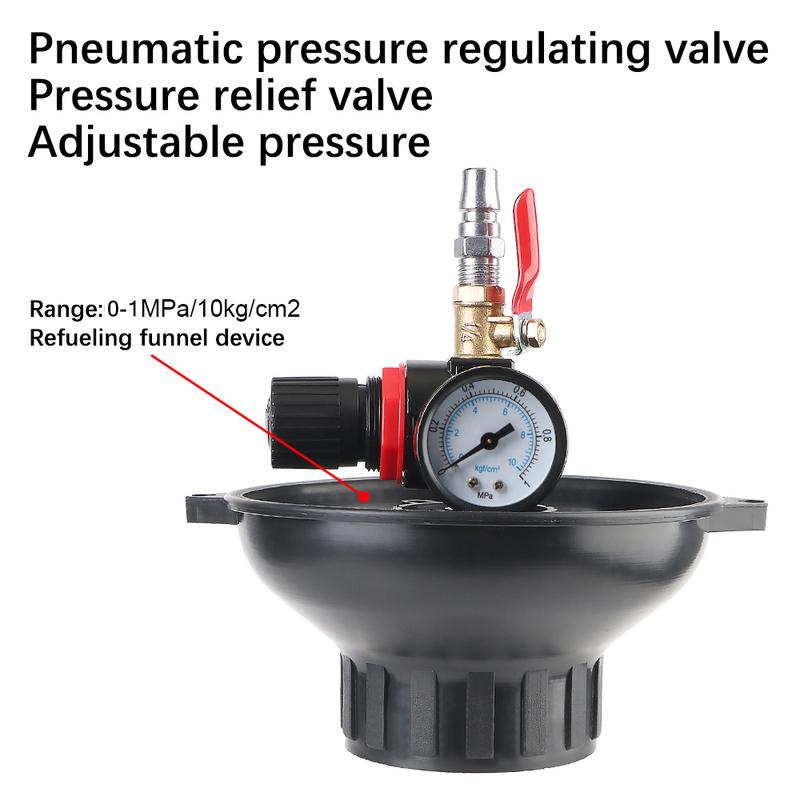 5L Oil Change Pump Fuel Filling Car Brake Bleeder Brake Fluid Refueling High Pressure Gauge 1/4" Adapter Pneumatic Oil Pump Tool