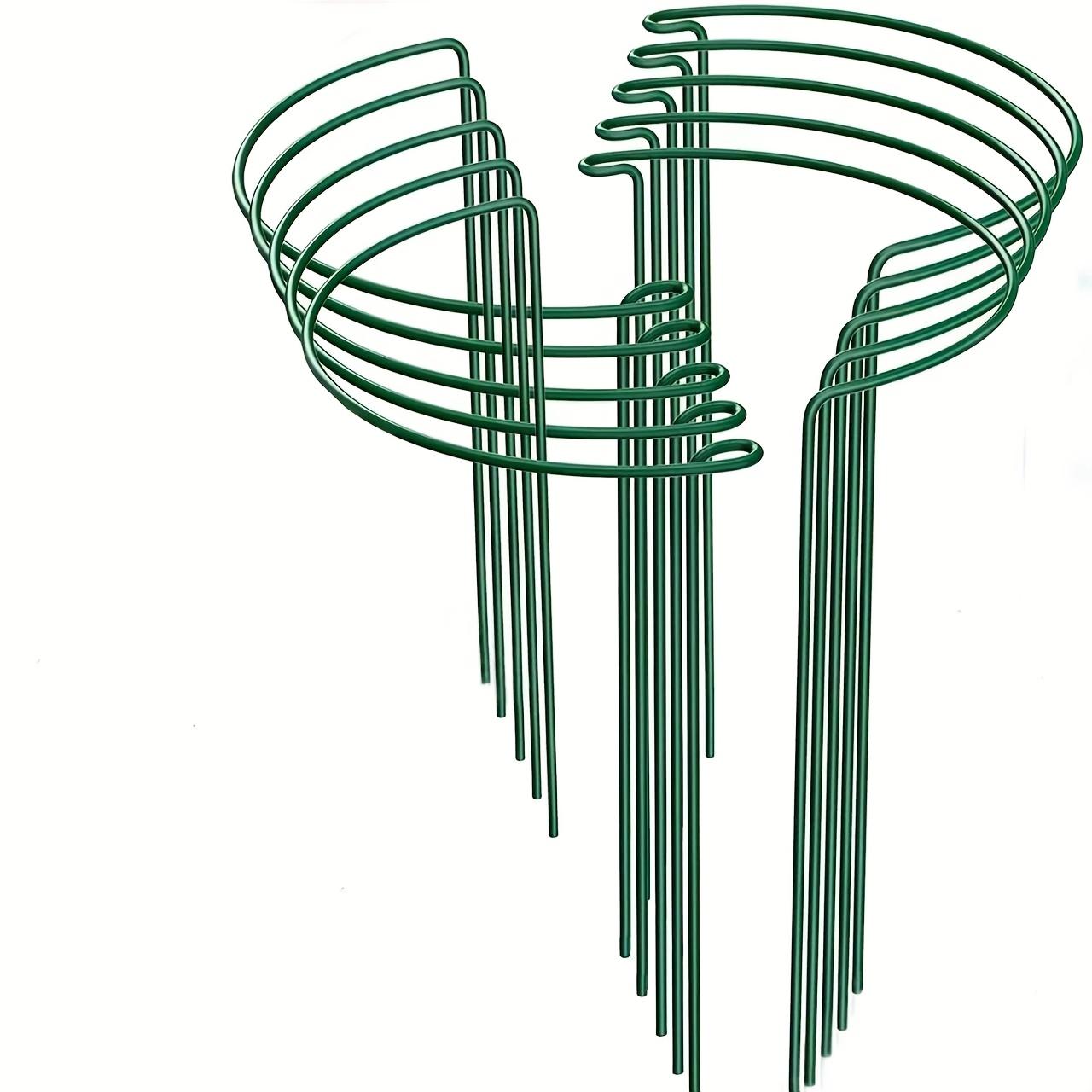 

10 шт. Железные колышки для поддержки растений - Полукруглый дизайн для вертикального роста, Защита стеблей и листьев, Садовые колышки для использования в помещении/на открытом воздухе, Аксессуар для растений 10pcs