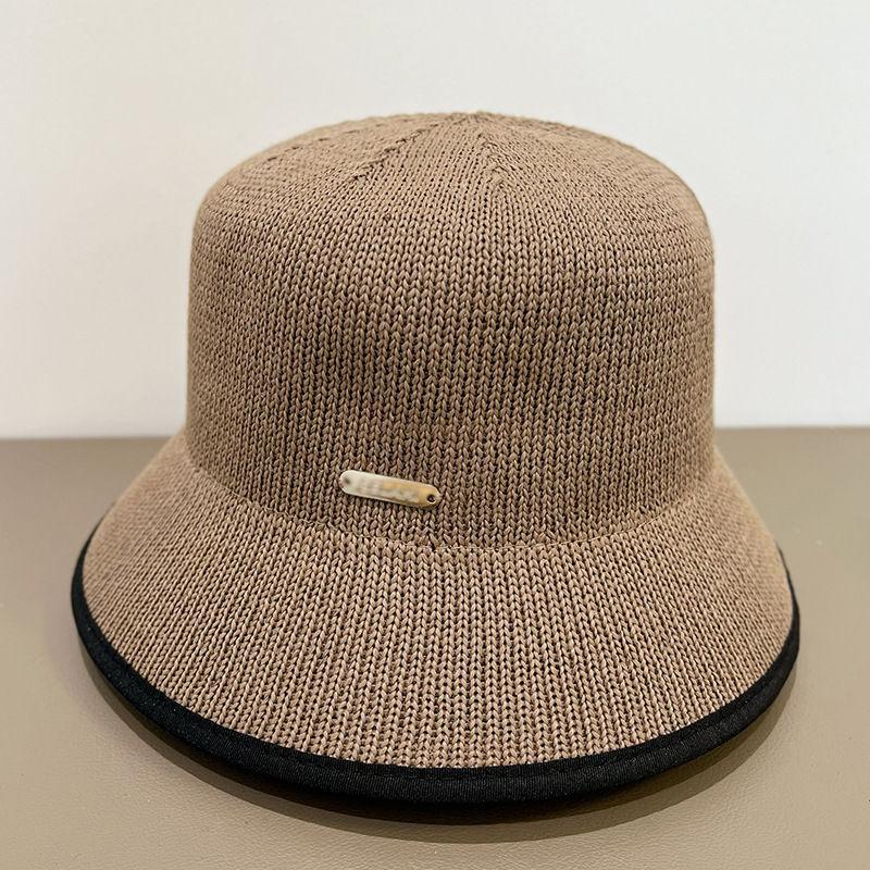 

Новая женская летняя шляпа-ведро с контрастным цветным краем ONE SIZE верблюд