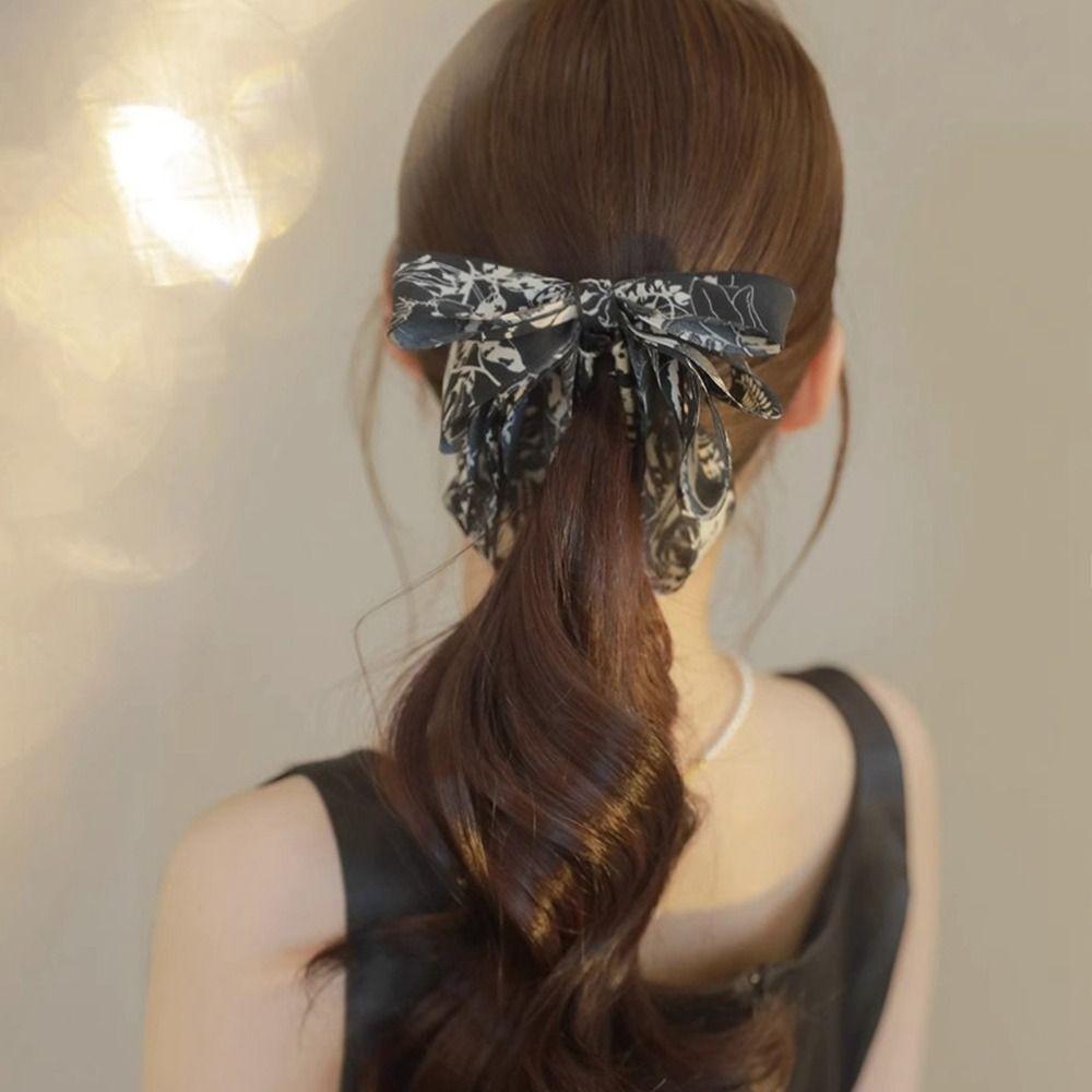 Bowknot Vertical Clip Ribbon Bow Banana Clip Cute   Girls