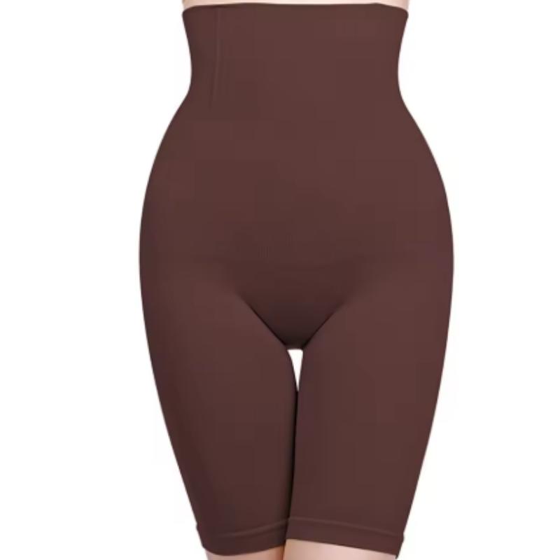 

Women s High Waist Flat Angle Shaper Pants Postpartum Buttocks Lifting Body Shaping Pants Slim Shorts Waist Trainer M коричневый