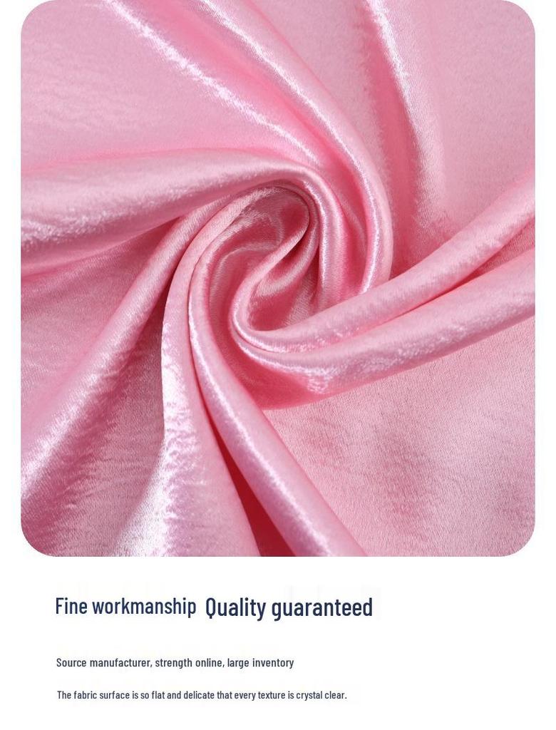 1025 Shiny Crinkle Bright Silk Satin Fabric for Pajamas & Dresses