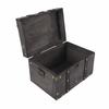 Vintage Wooden Storage Box Antique Decorative Treasure Chest Box Large Exquisite Storage Box Container with Lock for