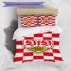 Vfb Fc Crest Printed Pattern Duvet Cover Set – includes 1 duvet cover and 2 matching pillowcases Bedroom decor Christmas gifts